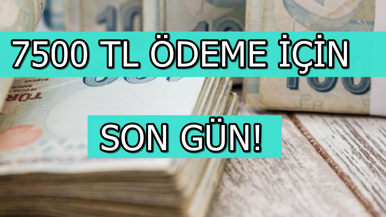 7500 TL Ödeme Almanıza Son Bir Gün Kaldı! Başvuru Yapmayanlar Bankanın Fırsatını Kaçıracak!