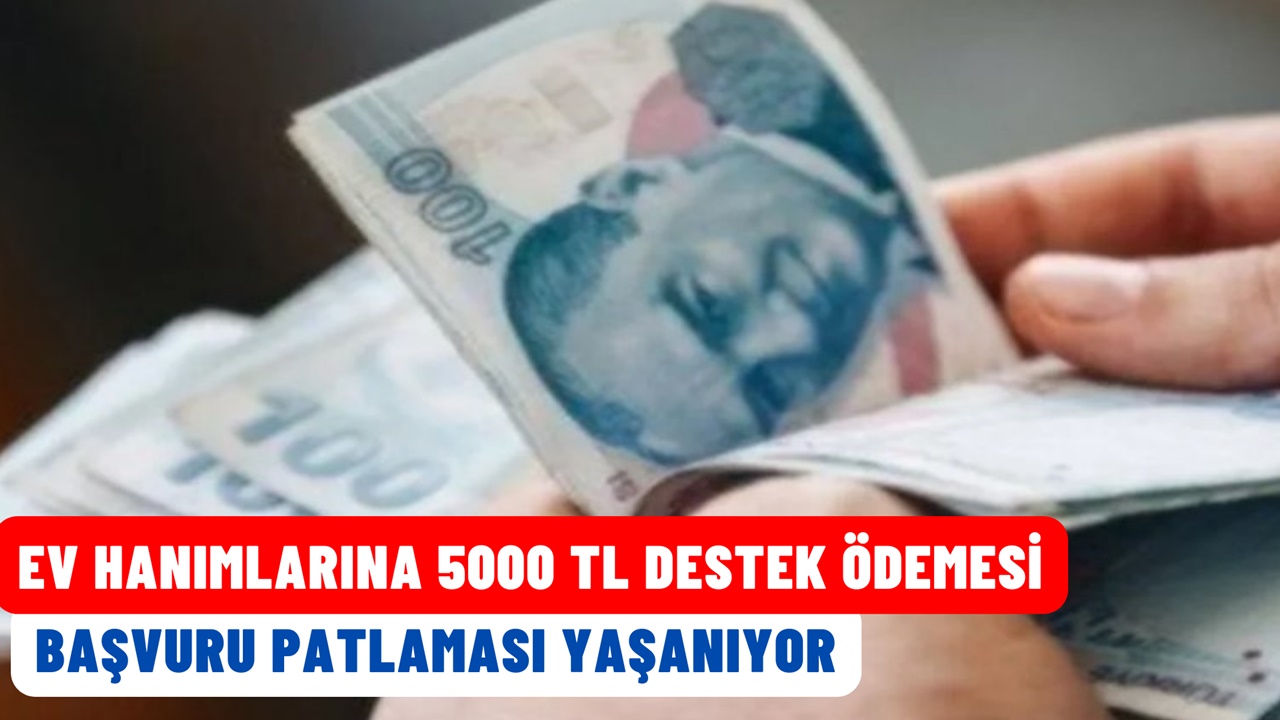 Başvuru patlaması oldu! Ev hanımlarına 5000 TL destek ödemesi başladı