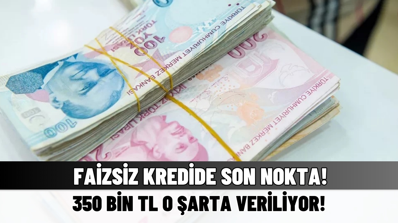 Faizsiz kredi kampanyasında son nokta! 350.000 TL olarak yatacak!